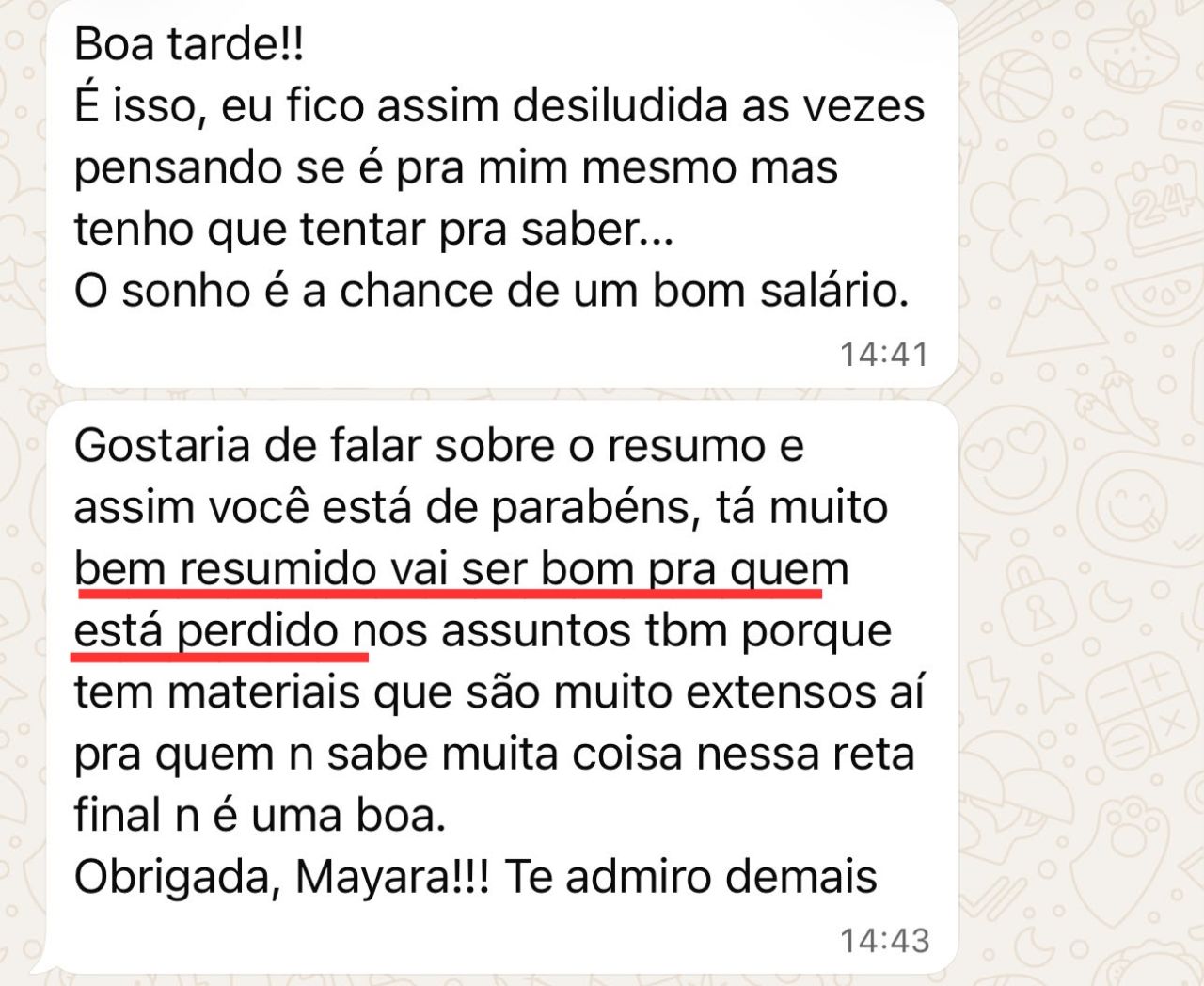 Depoimento de aluno 4
